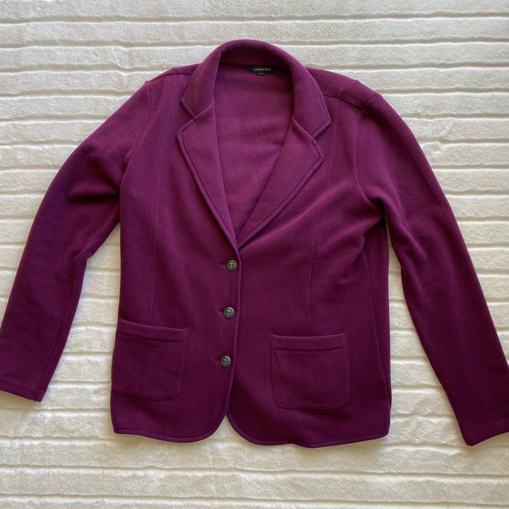Lands End Fleece Blazer. Medium size 10-12